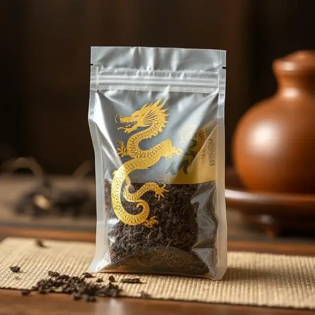 Bag of Golden Dragon Oolong tea