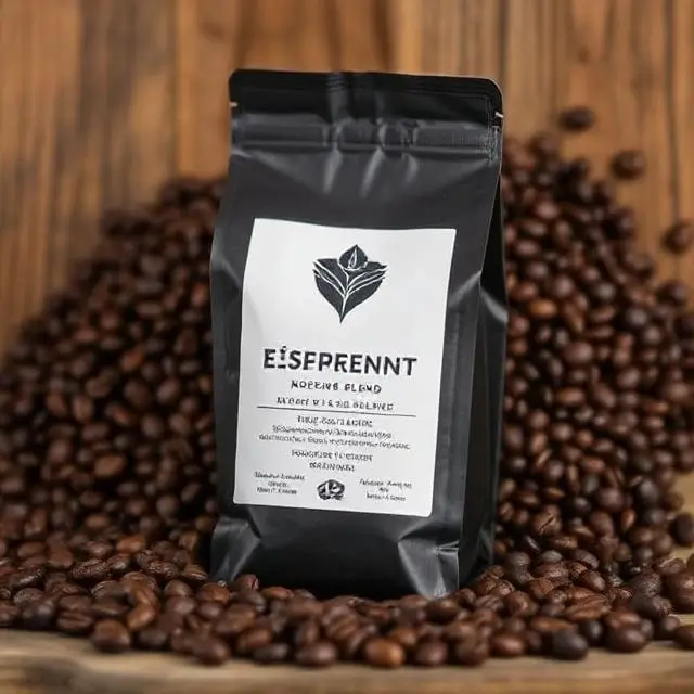 Bag of Midnight Espresso Blend coffee beans